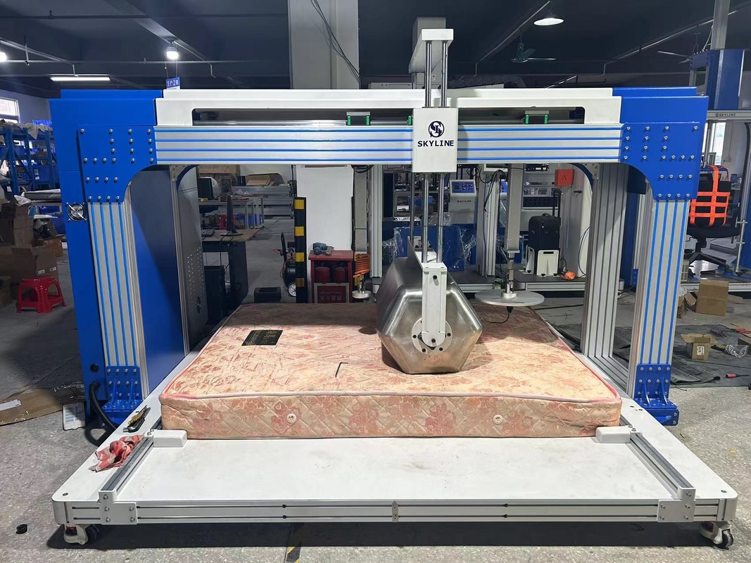 Machine d'essai de matelas EN 1957 avec vitesse d'essai de 10 à 20 fois/min et course de 500 mm