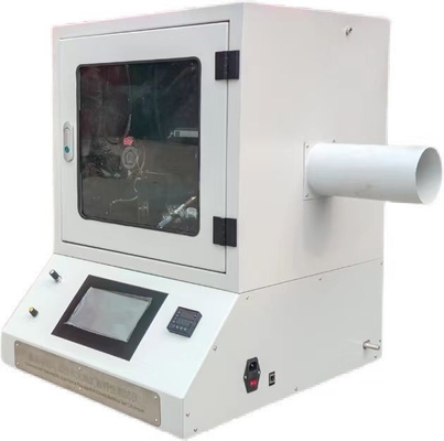 ISO 340 /AS1334.10 Chambre d'essai de combustion verticale à bande transporteuse de 20 cm de long avec tube d'aération de 10 cm de diamètre