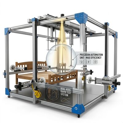 Bon prix Machine d'essai de meubles conforme à la norme EN 1725 avec contrôle PLC et 6 jeux de vérins pneumatiques En ligne